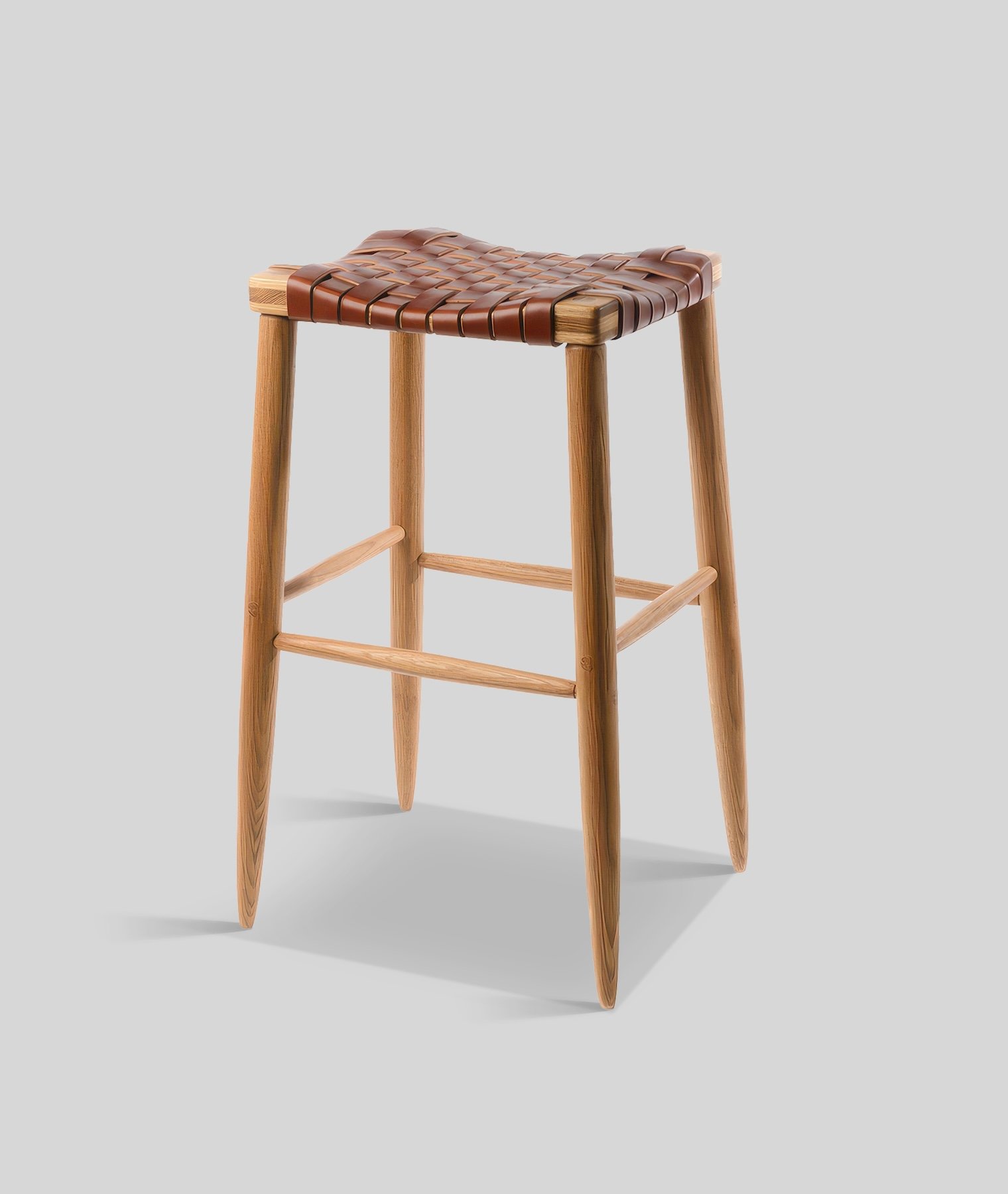 Ranger Bar Stool | Woven Leather by Michael Robbins | ROOM CRM