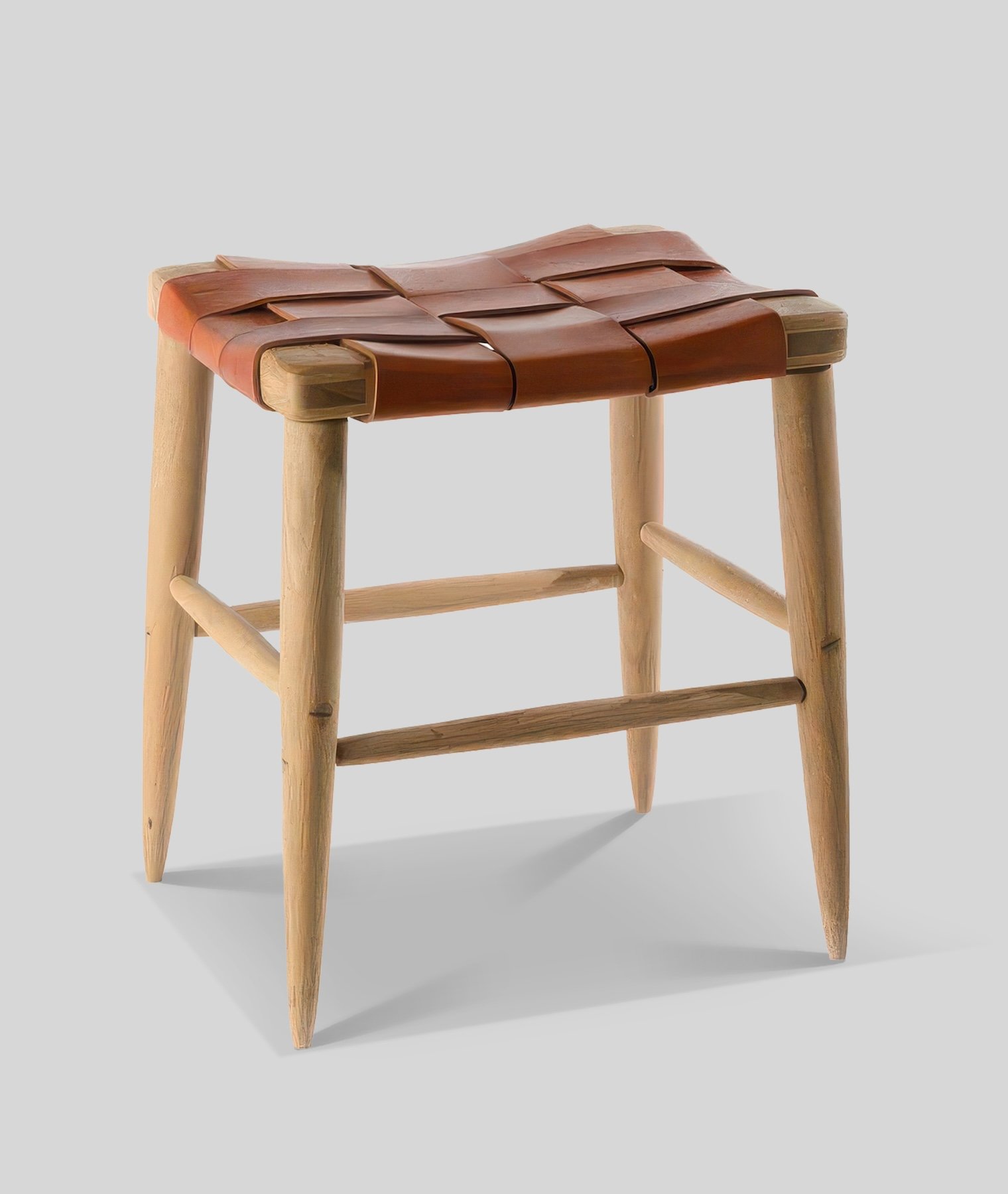 Ranger Bar Stool | Woven Leather by Michael Robbins | ROOM CRM