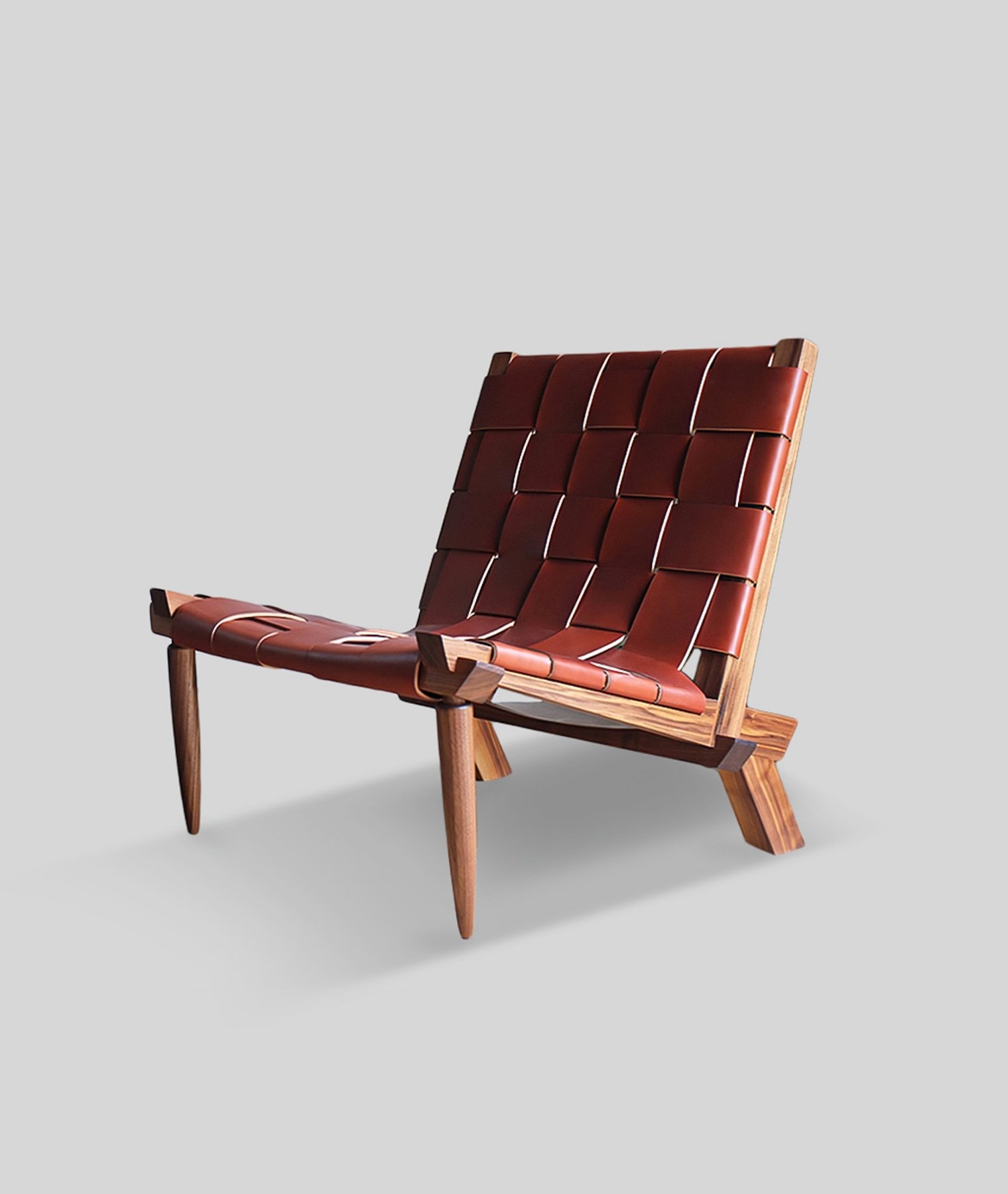Taza Lounge Chair | Woven Leather