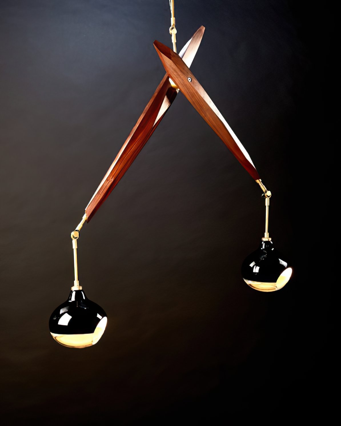 Madera Chandelier Two-Arm Pendant