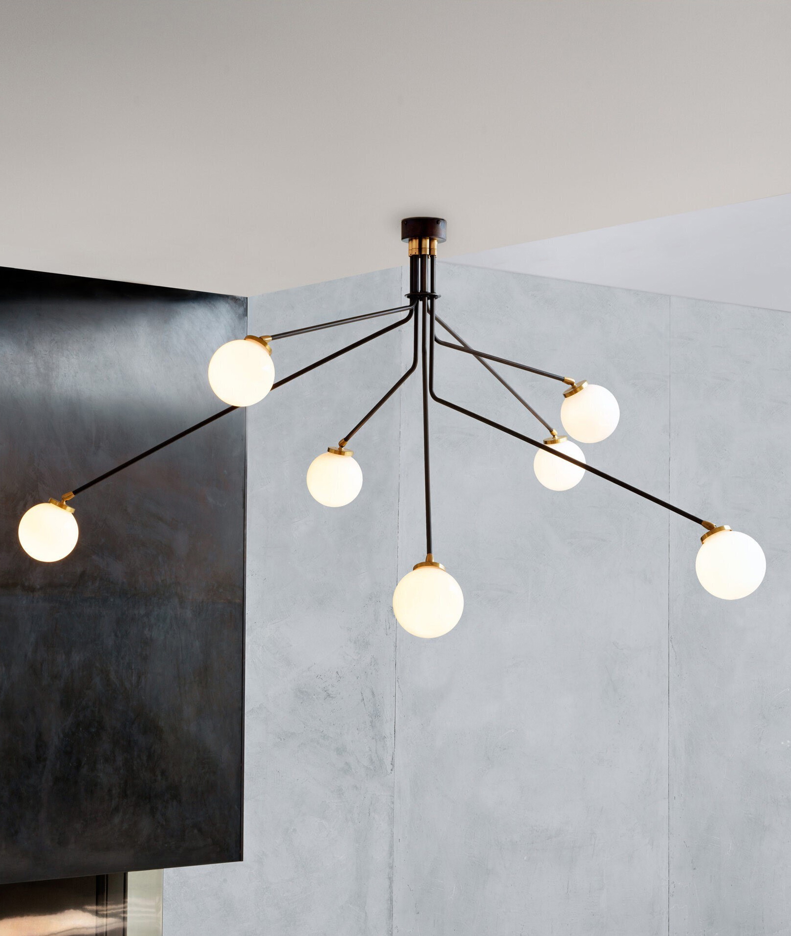 Array Opal Glass Chandelier Medium