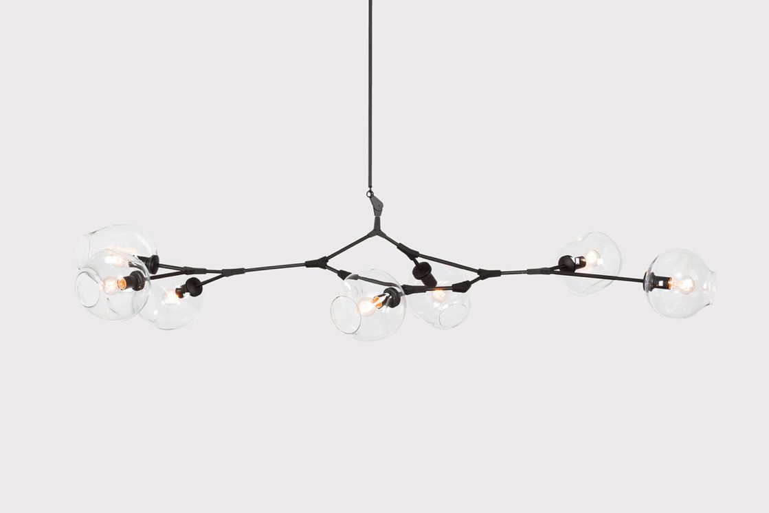 Lindsey Adelman Branching Bubble BB.07.45 Chandelier Oil Rubbed Bronze with Clear Glass