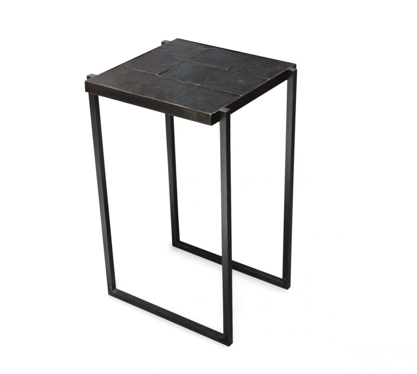 Hammered Steel Side Table (Small)