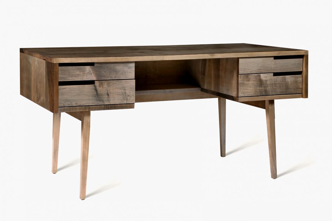 ROOM Online Amy Crain Jonah Desk Oxidized Maple customizable mid-century flair made to order | ROOM Furniture