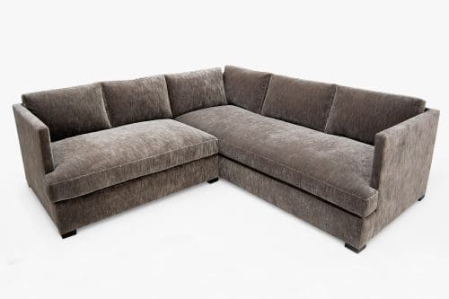 ROOM Millie Sectional Sofa with full Return back, Kiln-dried wood frame, maple legs customizable handcrafted made to order custom ROOM Furniture
