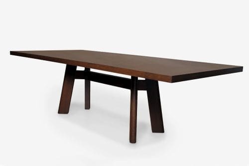 ROOM Prouve Rectangular Dining Table in Walnut 005 and Veneer with solid edge customizable made to order custom ROOM Furniture