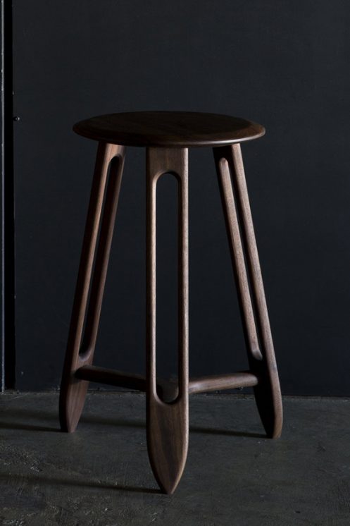 Materia Designs Tibula Stool Black Walnut Room Furniture