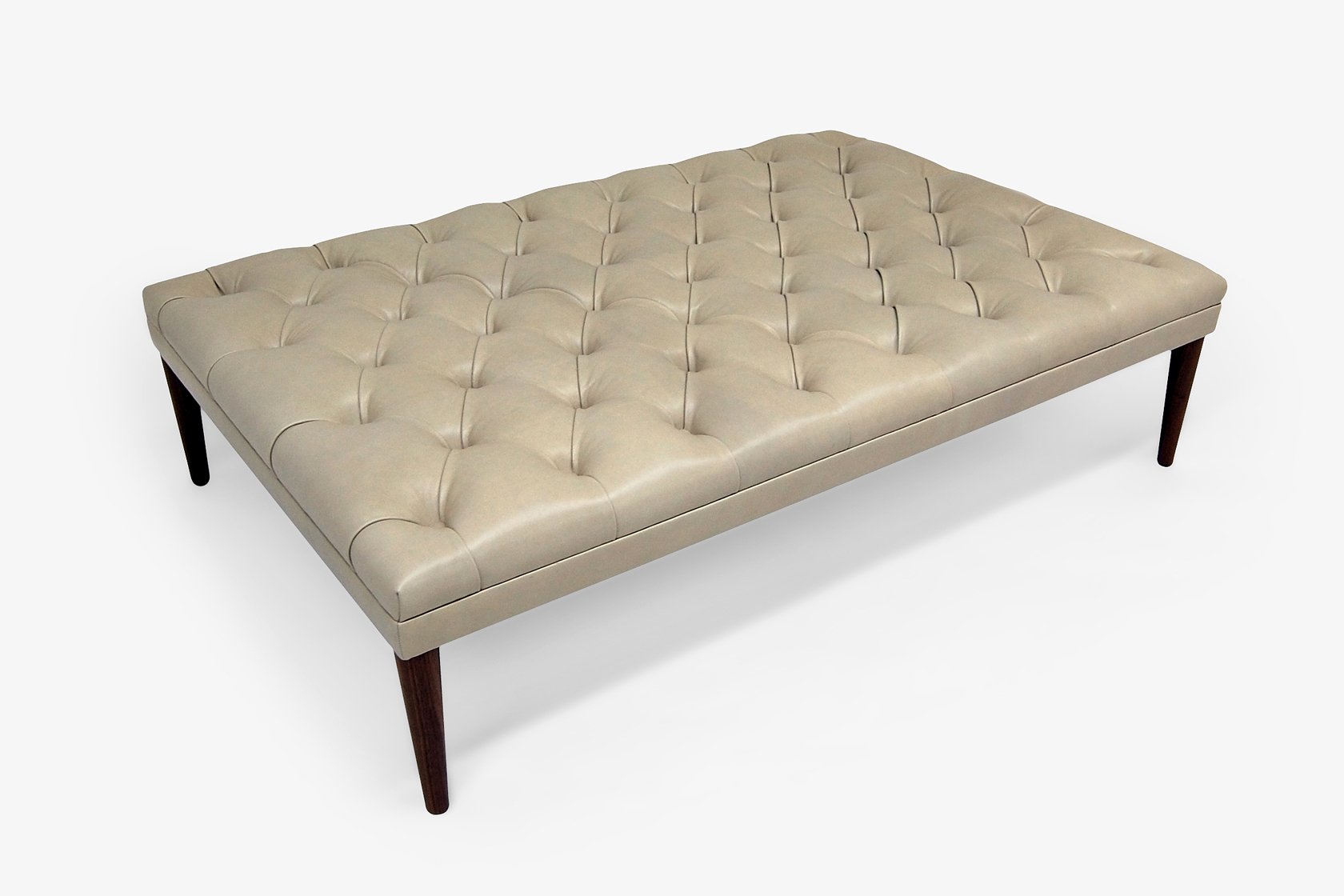 ROOM Amy Crain Trudie Tufted Ottoman maple custom customizable made to order | ROOM Furniture