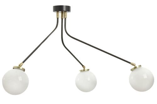 CTO Lighting Array Opal Large Pendant satin brass details bronze frame opal glass shade Halogen 25 watts low wattage low voltage | ROOM Furniture