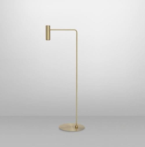 CTO Lighting Nimbus Heron Floor Lamp Michael Verheyden Satin Brass Dark Bronze Finish Nero Marquina Marble | ROOM Furniture