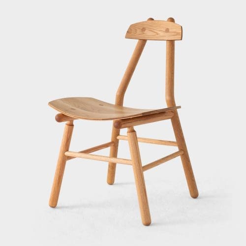 De Jong and Co Hiro Dining Chair Oak Custom Milled Hardwood Polaroid Oak Maple Walnut hand rubbed oil wax finish hand carved natural | ROOM Furniture