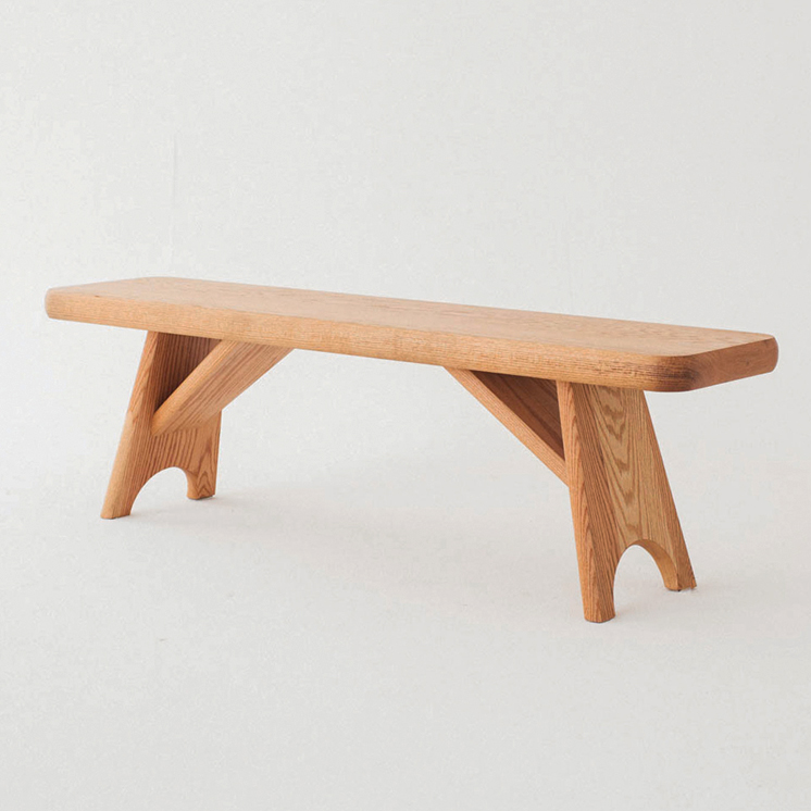 De JONG & Co Merton Bench Natural Oak Hand Carved Room Furniture
