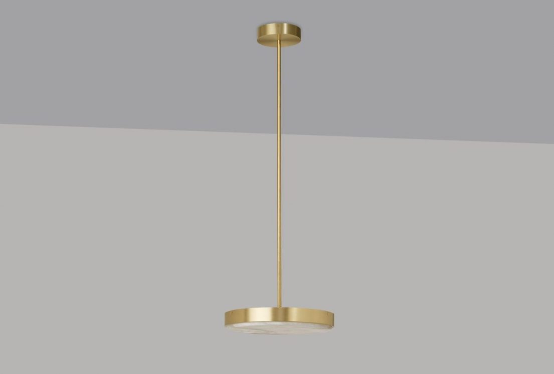 CTO Lighting Anvers Pendant Satin Brass Dark Bronze Finish Honed Alabaster Small Medium Large | ROOM Furniture